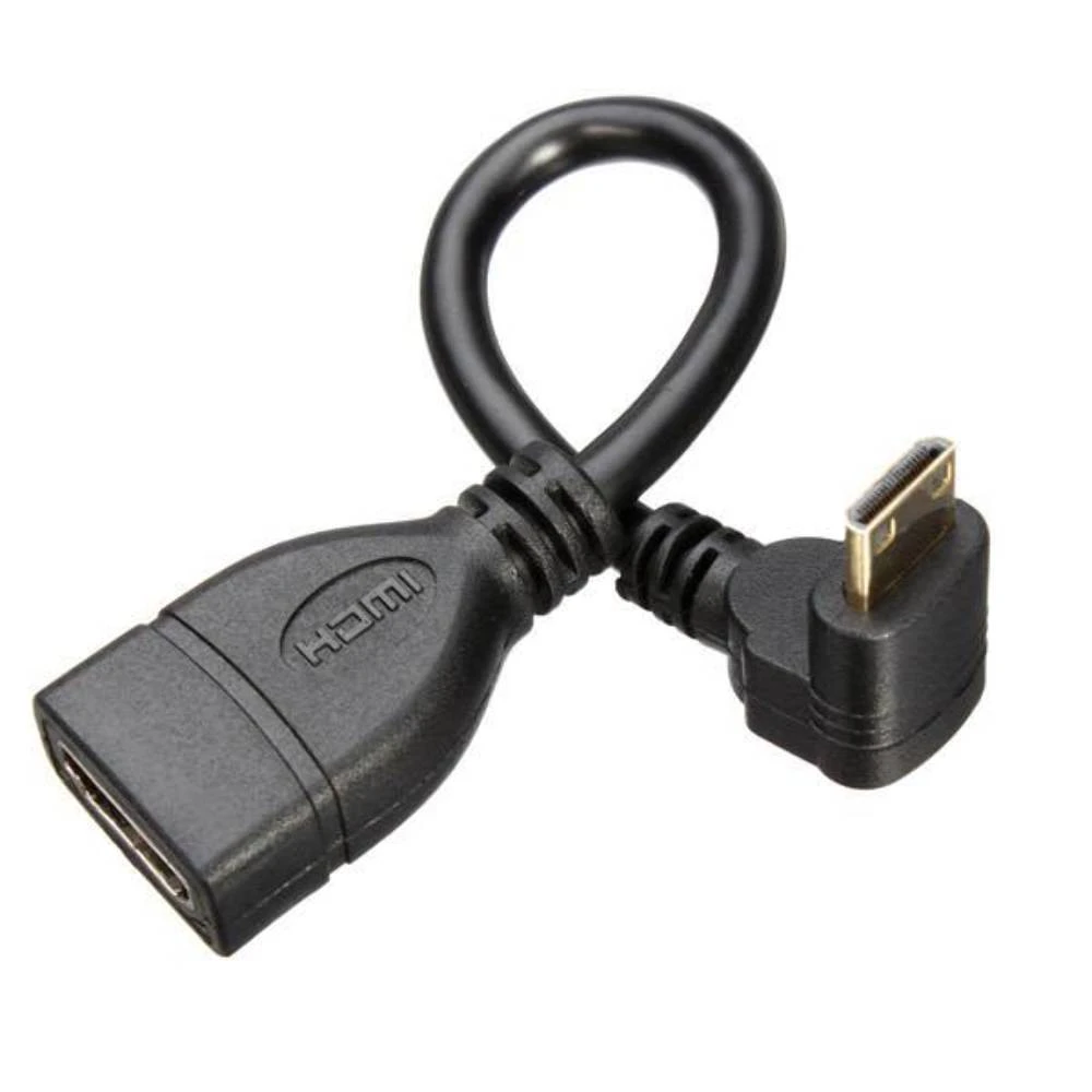 HDMI 15cm 90 Degree Mini High Definition Multimedia Interface Male To Female Cable 2 HDMI 15cm 90 Degree Mini High Definition Multimedia Interface Male To Female Cable - Image 2