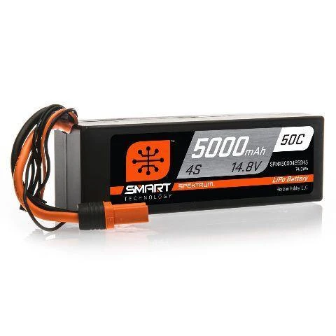 Spektrum 5000mAh 4S 14.8V 50C Smart LiPo Hardcase; IC5 SPMX50004S50H5 1 Spektrum 5000mAh 4S 14.8V 50C Smart LiPo Hardcase; IC5 SPMX50004S50H5