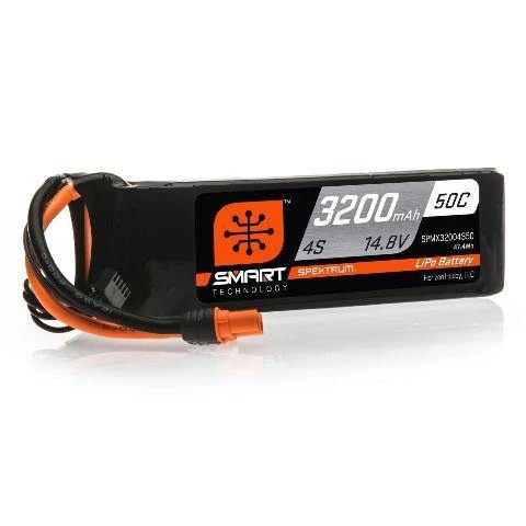 Spektrum 3200mAh 4S 14.8V 50C Smart LiPo Battery; IC3 SPMX32004S50 1 Spektrum 3200mAh 4S 14.8V 50C Smart LiPo Battery; IC3 SPMX32004S50