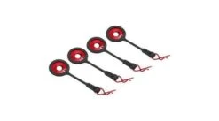 Hot Racing Body Clips With Rubber Leash And Body Washer (Red)