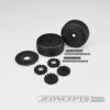 Jconcepts Speed Fangs - Belted, Pre-mounted On Cheetah Wheels (Black)