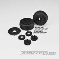 Jconcepts Speed Fangs - Belted, Pre-mounted On Cheetah Wheels (Black)