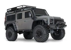 Traxxas 82056-4-SLVR TRX-4 Scale And Trail Crawler With Land Rover Defender Body 4WD Electric Trail Truck With TQi Traxxas Link Ebled 2.4GHz Radio System