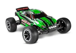 Traxxas Rustler 1/10 Scale Monster Truck 2WD With XL-5 ESC Led Lights Battery And Charger 37054-61 23 Traxxas Rustler 1/10 Scale Monster Truck 2WD With XL-5 ESC Led Lights Battery And Charger 37054-61 -Remote Control Car Store 37054 61 Rustler 3Qtr Front GRN