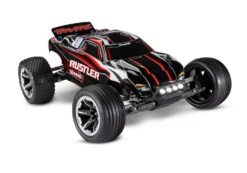 Traxxas Rustler 1/10 Scale Monster Truck 2WD With XL-5 ESC Led Lights Battery And Charger 37054-61 25 Traxxas Rustler 1/10 Scale Monster Truck 2WD With XL-5 ESC Led Lights Battery And Charger 37054-61 -Remote Control Car Store 37054 61 Rustler 3Qtr Front RBLK