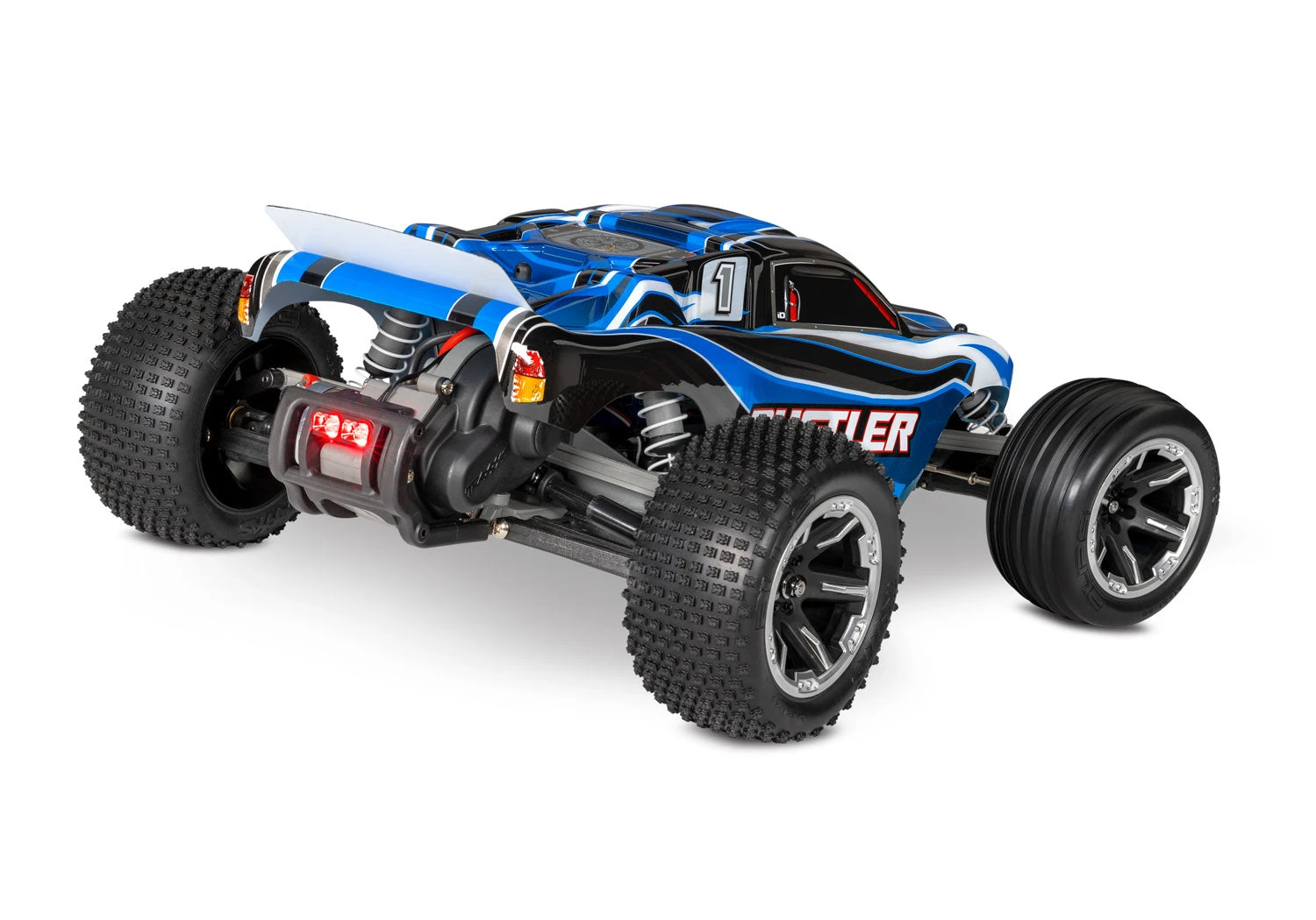 Traxxas Rustler 1/10 Scale Monster Truck 2WD With XL-5 ESC Led Lights Battery And Charger 37054-61 8 Traxxas Rustler 1/10 Scale Monster Truck 2WD With XL-5 ESC Led Lights Battery And Charger 37054-61 - Image 8
