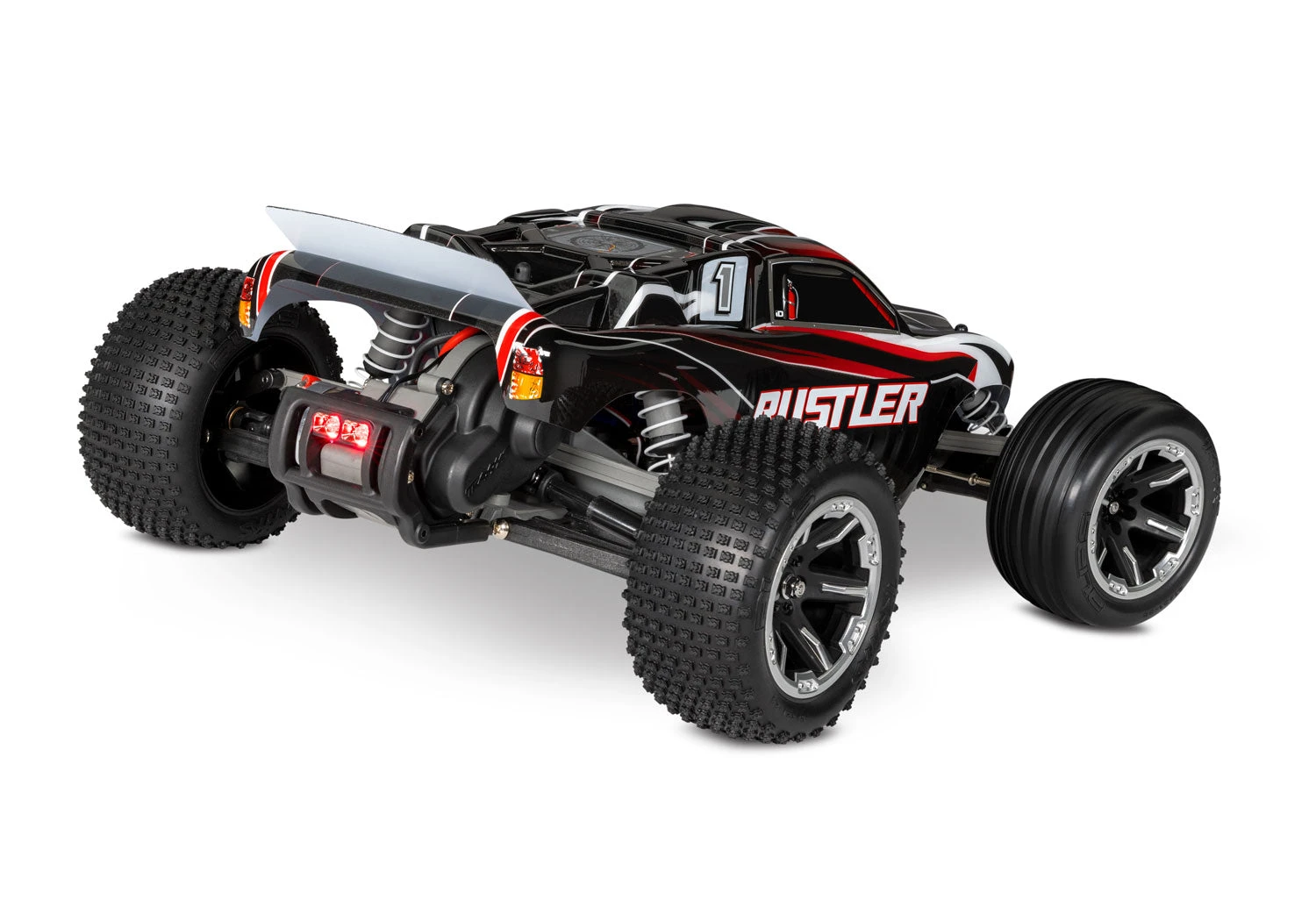 Traxxas Rustler 1/10 Scale Monster Truck 2WD With XL-5 ESC Led Lights Battery And Charger 37054-61 11 Traxxas Rustler 1/10 Scale Monster Truck 2WD With XL-5 ESC Led Lights Battery And Charger 37054-61 - Image 11