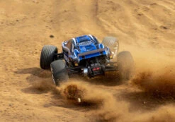 Traxxas Rustler 1/10 Scale Monster Truck 2WD With XL-5 ESC Led Lights Battery And Charger 37054-61 32 Traxxas Rustler 1/10 Scale Monster Truck 2WD With XL-5 ESC Led Lights Battery And Charger 37054-61 -Remote Control Car Store 37054 61 Rustler BLU Action rear 7217 RGB Web