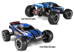 Traxxas Rustler 1/10 Scale Monster Truck 2WD With XL-5 ESC Led Lights Battery And Charger 37054-61