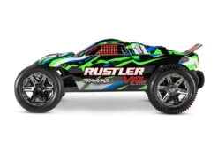 Traxxas Rustler 1/10 Scale Stadium Truck 2WD With VXL 3S ESC Pro Series Magnum 272R Transmission 37076-74 -Remote Control Car Store 37076 74 RUSTLER VXL SIDE GREEN
