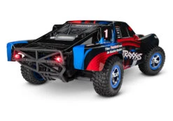 Traxxas Slash 1/10 Scale Short Course Truck 2WD With XL-5 ESC Led Lights Battery And Charger 58034-61 -Remote Control Car Store 58034 61 Slash 3qtr Rear RBLU