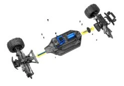 Traxxas 67076-4 Rustler® 4X4 VXL 1/10 Scale Stadium Truck Green -Remote Control Car Store 67076 4 Rustler 4X4 VXL Modular Chassis