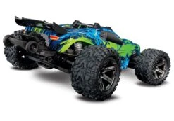 Traxxas 67076-4 Rustler® 4X4 VXL 1/10 Scale Stadium Truck Green -Remote Control Car Store 67076 4 Rustler 4x4 VXL Green rear