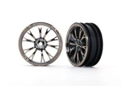 Traxxas 9472X Wheels, Weld Black Chrome (Front) (2)