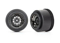 Traxxas 9473X Wheels, Weld Black Chrome (Rear) (2)