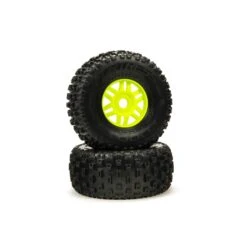 ARRMA 1/8 DBoots Fortress Front/Rear 2.4/3.3 Pre-Mounted Tires, 17mm Hex, Green (2) ARA550068
