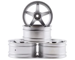 MST MXS-832004FS 5 Spoke Wheel Set (Flat Silver) (4) (+5 Offset) W/12mm Hex