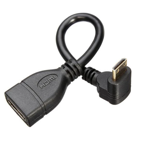 HDMI 15cm 90 Degree Mini High Definition Multimedia Interface Male To Female Cable 1 HDMI 15cm 90 Degree Mini High Definition Multimedia Interface Male To Female Cable