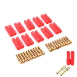 Excel RC - EX-10049 HXT 4mm Connectors (10 PCS) Unassembled Red
