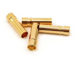 ProTek RC 5.0mm "Super Bullet" Solid Gold Connectors (4 Female) PTK-5023