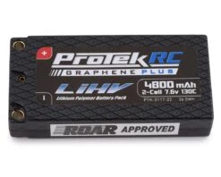 ProTek RC 2S 130C Low IR Si-Graphene + HV LCG Shorty LiPo Battery (7.6V/4800mAh) 5mm Bullet PTK-5117-22