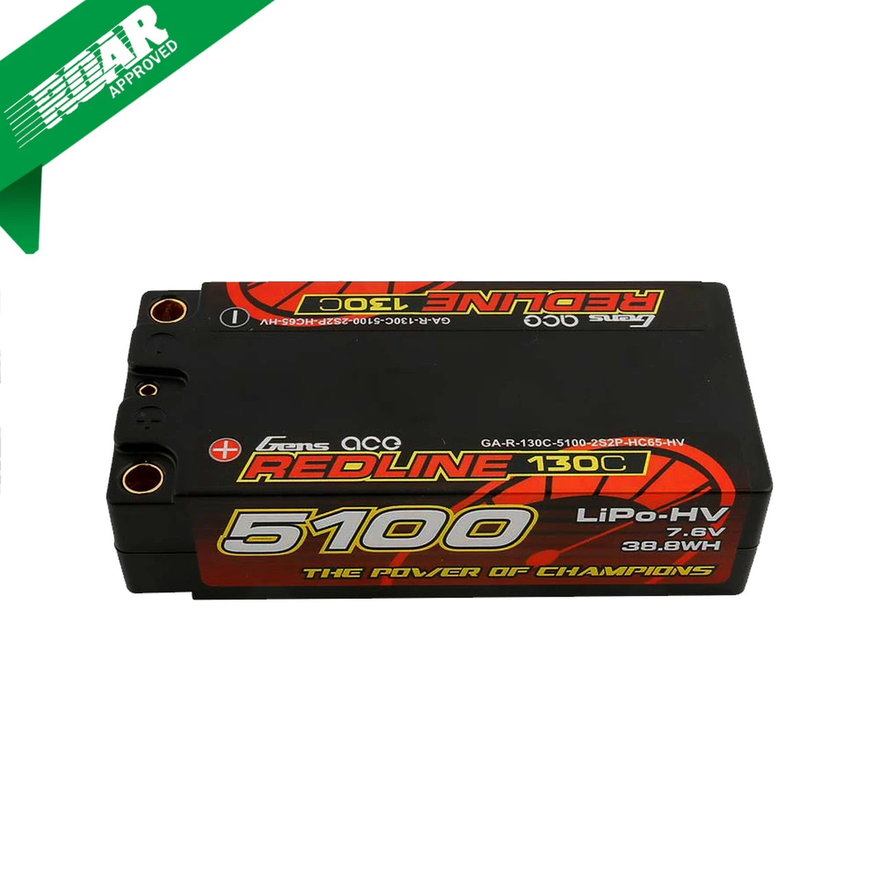 Gens Ace Redline Series 5100mAh 7.6V 130C 2S2P HardCase HV Shorty Lipo Battery 1 Gens Ace Redline Series 5100mAh 7.6V 130C 2S2P HardCase HV Shorty Lipo Battery
